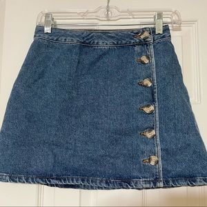 ASOS Button-up Jean Mini Skirt Size 2